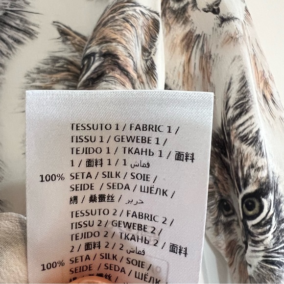 Stella McCartney silk cat print blouse size 34 or US 0, excellent condition - Picture 13 of 14